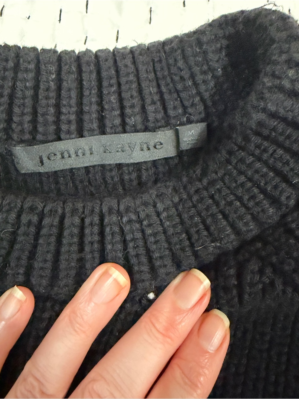 Jenni Kayne Black Crewneck Knit Sweater - Picture 2 of 3